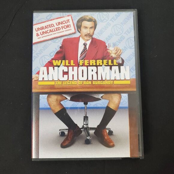 Anchorman: The Legend of Ron Burgundy (DVD, Unrated Uncut) Will Ferrell Comedy C - Picture 1 of 3